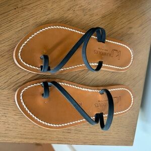 K. Jacques Black Actium Sandals Size 36